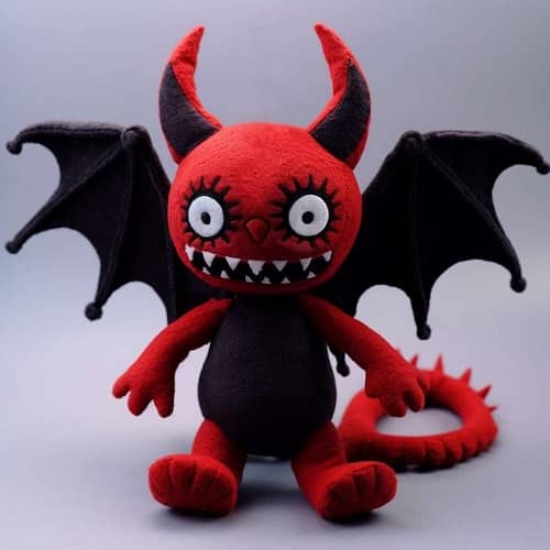 Gothic Red Dragon Stuffed Animal gift for boyfriend