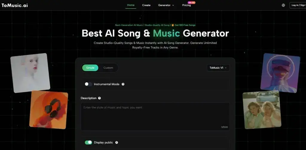 ai music website